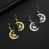Moon Star Cat Earrings for Women Stainless Steel Animal Drop Earring Girls Lovely Kitten Jewelry Birthday Gifts - Image 1