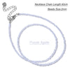 2 mm Stone Bead Necklace with 40 cm Chain and Multiple Color Options - Image 28