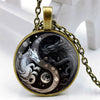 Retro Yin and Yang Dragon Design Glass Dome Handmade Chain Pendant Necklace For Men And Women Jewelry Accessories Birthday Gift - Image 7