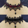 Gothic Lace Bow Choker Necklace Women Collar Necklace Vintage Black Red Choker Short Chain Necklace Halloween Jewelry - Image 1