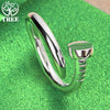 Gold Bending Nail Adjustable Rings For Women Man Bridal Birthday Wedding Party Charm Jewelry Gift - Image 6