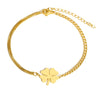 Stainless Steel Bracelets Classic Lucky Clovers Pendant Hip Hop Bracelet For Women Jewelry High-quality Everyday Wear - Image 6