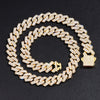14mm Iced Out Prong Cuban Link Chain Necklace for Men Women 2 Row Rhinestone Paved Miami Rhombus Hip Hop Jewelry - Image 7