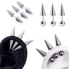 Three-Piece Stainless Steel Spike Piercing Stud Set - Image 1
