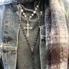 Cross Pearl Vintage Necklace Multi Layer Bead Necklace Women Charm Personalized Sweater Chain Choker Jewelry Accessories - Image 6