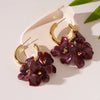 Retro Maillard Acrylic Flower Stud Earrings for Women, Quality Jewelry Vacation Minimalist Earrings - Image 2
