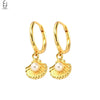 Silver Needle Vintage Shell Pendant Hoop Earrings Women's Pearl Conch Gold Earrings Jewelry Gifts - Image 12