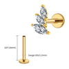 Titanium 16G Cluster Marquise CZ Tragus Helix Stud Conch Lobe Rook Cartilage Leaf Climber Flat Back Labret - Image 28