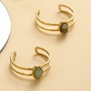 Inlaid Stone Stainless Steel Engagement Rings for Women Adjustable Opening Simplicity Vintage Ring Jewelry - Image 19