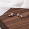 Silver Flower Tassel Zircon Stud Earrings Women Creative Versatile Banquet Jewelry - Image 6