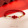 Hand Braided Red Rope Bracelet Copper Lucky Bead Hand Rope Couple Bracelet Simple Buckle Ethnic Female Accessory - Image 17