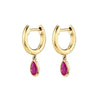 Crmya Gold Plated Drop Hoop Earrings For Women Piercing Purple CZ Zircon Women's Dangle Earrings Jewelry - Image 12