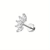 1PC Stainless Steel Cartilage Stud Earrings for Women Opal Flat Back Earring Studs Lip Bar Nose Ear Piercing Jewellery - Image 8