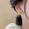 French Romantic Gold Color Hollow Metal Rose Shape Earrings Sweet Women's Accessory Unusual Jewelry for Valentine's Day - Image 4