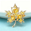 Beautiful Crystal Maple Leaf Brooches For Women Unisex 2-color Floral Plant Party Office Brooch Pins Gifts - Image 5