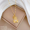 Over 30 Styles Bear Necklace Titanium Steel Zircon Micro Inlaid Copper Pendant Collarbone Chain Souvenir Gift - Image 4
