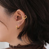 Open Heart Hoop Earrings in Gold Tone or Silver Tone - Image 40