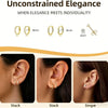 Silver Non-tarnishing Earrings Set Stacked Mini Cubic Zirconia Earrings Mother's Day Gift for Women - Image 3