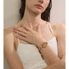 Stainless Steel Oval Chain Statement Bracelet Bangle Metal Attractive Wrist Jewelry Accessories - Image 3