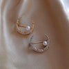 Elegant Rhinestone Moon Pearl Brooch for Women Crystal Star Crescent Lapel Pins Korean Jewelry Clothing Accessories - Image 6