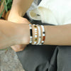 Tile Bead Stretch Bracelet in Multiple Color Patterns - Image 24