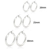 3pair/set Simple Twist Circle Round Hoop Earrings for Women Stainless Steel Huggie Ear Buckle Statement Jewelry - Image 9