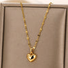 Love Heart Necklace For Women Lip Chain Simple Pendant Necklace Jewelry Gift - Image 1