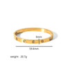Minimalist Highlight Gold Plated Geometric Bangles Glossy Stainless Steel Bangle For Women Gifts - Image 7