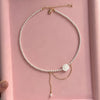 Minimalist Imitation Pearl Tassel Necklace - Image 2