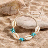 Shell and Starfish Charm Bracelet with Adjustable Rope Detail - Image 9