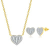 Quality Jewelry Sets for Women Heart Zirconia Necklace Earrings Bride Wedding Female Set Accessories - Image 1