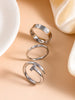 3Pcs/Set Gold Plated Clover Ring Set for Women Cubic Zirconia Stackable Rings Jewelry Gift - Image 5
