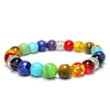 7 Chakra Bracelets Bangles Stone Tiger Eye Bead Yoga Balance Bracelet Men Buddha Prayer Jewelry pulseira masculina - Image 2