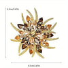 Sunflower Crystal Brooch Pin in Multiple Color Styles - Image 4