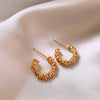 Gold Color Metal Double Layered Huggie Hoop Earrings for Women Girls Crystal Geometric Catilage Earrings Jewelry - Image 8