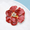 Blue and Red Enamel Flower Brooch Pin in Two Colors - Image 6