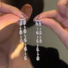 Geometric Dangle Drop Earrings for Women Wedding Party Jewelry Accessories Cubic Zirconia Bridal - Image 12