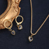 3 Pcs Heart Pendant Jewelry Set Of Earring Pendant Necklace For Women Rhinestone Double Heart Jewelry Set Gift - Image 1