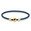 Gold Color Stainless Steel Button Braided Leather Bracelet For Men Women Couple Jewelry Gifts - Image 12
