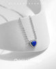 MODIAN Real 925 Sterling Silver Exquisite Blue Opal Heart Pendant Necklace For Women Fine Jewelry Romantic Anniversary Gifts