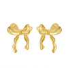 Design Sweet and Cool Style Bow Knot Stud Earrings Women's Simple Elegant Metal Jewelry Gifts - Image 6