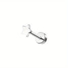 1PC Stainless Steel Cartilage Stud Earrings for Women Opal Flat Back Earring Studs Lip Bar Nose Ear Piercing Jewellery - Image 9