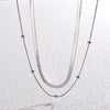 Punk Clavicle Flat Blade Snake Link Choker Necklace Gold Silver Color Stainless Steel Double Necklace Women Jewelry Gift - Image 5