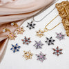 1 Piece Brass Christmas Charms Snowflake Clear Cubic Zirconia Multicolor Rhinestone Pendants For Necklace Making 20.5mm x 16mm - Image 4