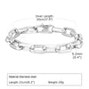 Chunky Chain Bracelets for Men,Silver Black Grey Gold Color Stainless Steel Chain Wristband,Stylish Gift for Son Dad - Image 5
