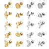 1pc Stainless Steel Cartilage Tragus Helix Piercing Earrings for Women Men Punk Snake Bee Spider Moon Star Stud Earring 18G - Image 1