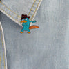 Phineass N Ferb Green Pet Perry Platypus Enamel Brooches For Women Badges Lapel Pins for Backpacks Jewelry Accessories - Image 3