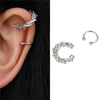 Unique Sparkling Clip Earrings for Women Silver Color Cartilage Female Jewelry Gift Ear Cuff Girl - Image 1