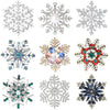 Rhinestone Snowflake Brooch Pin for Christmas and Holiday Outfits - Image 1