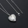 Silver Color Love Heart Photo Frame Pendant Necklace For Women I Love You Flower Pattern Heart Openable Locket Necklace Jewelry - Image 5